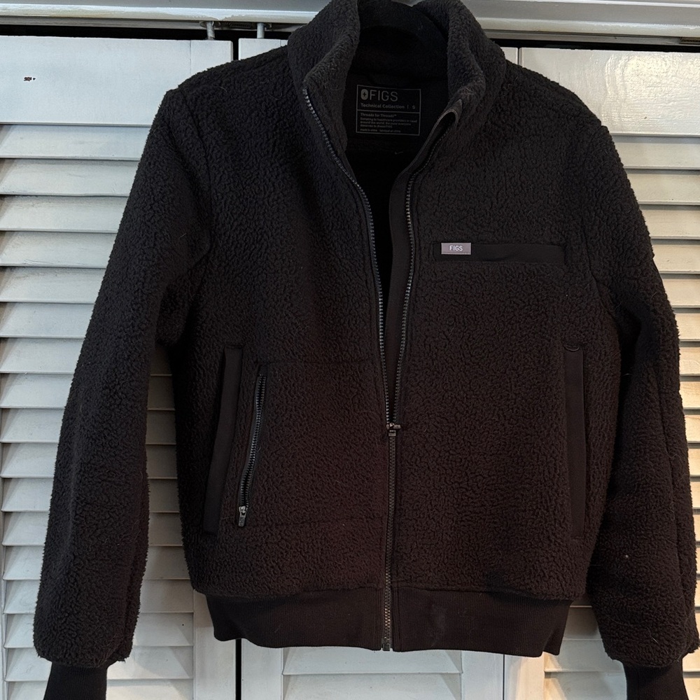 Figs Black Fleece Jacket
